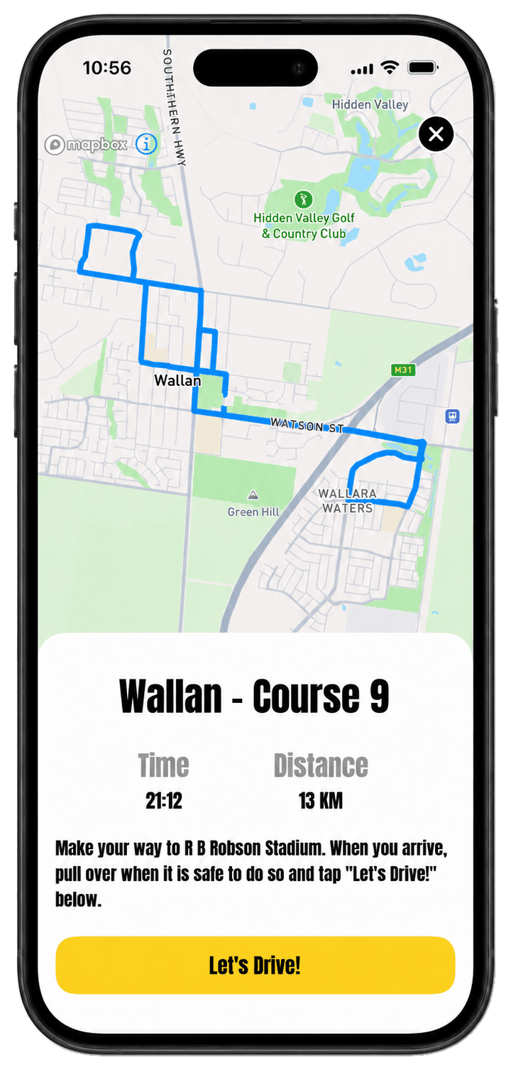 Let's Drive course details on an iPhone